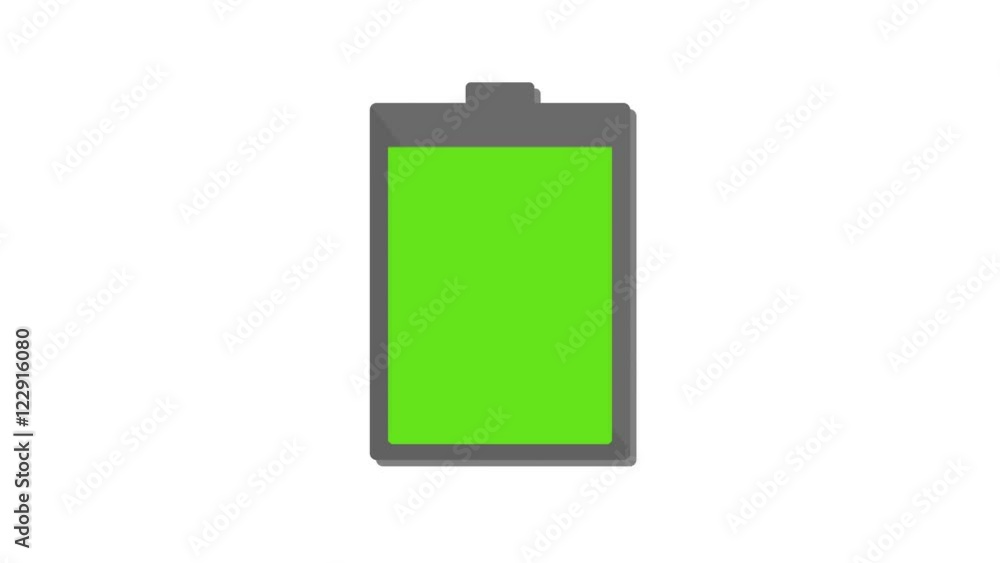 Battery charging up to full, motion graphic animation white background keyable Battery charging up to full, motion graphic animation white background keyable
