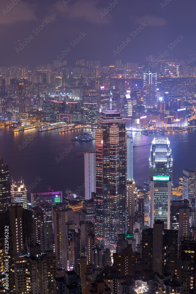 Hong Kong city at night