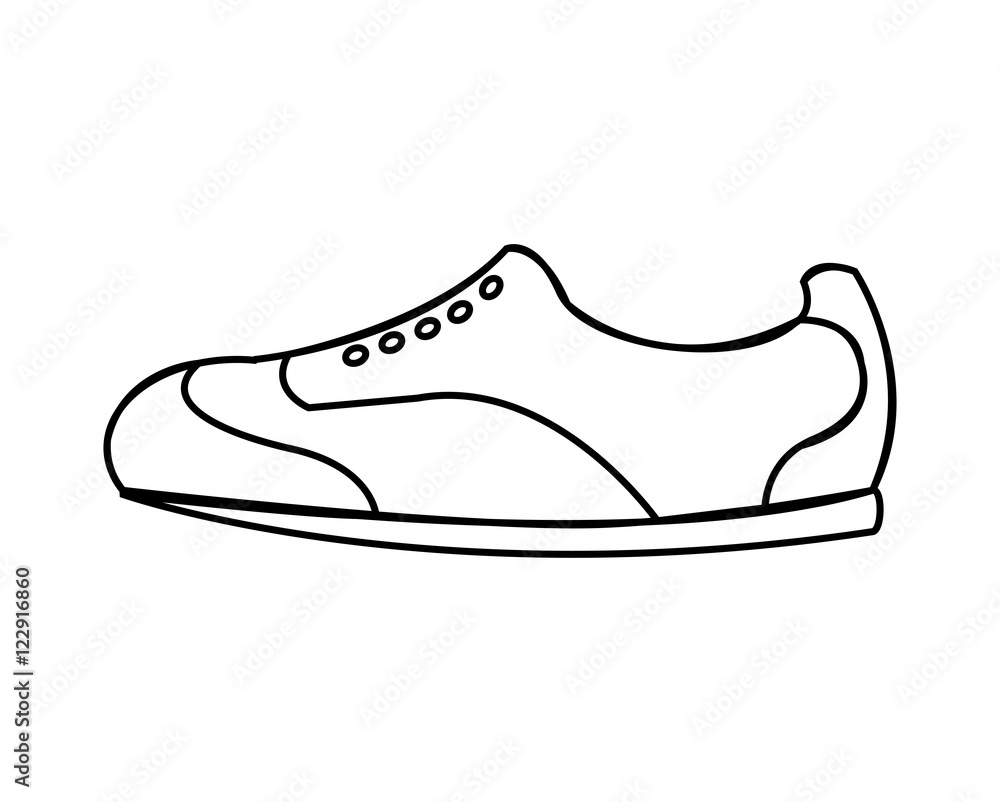 shoes golf special equipment icon vector illustration design
