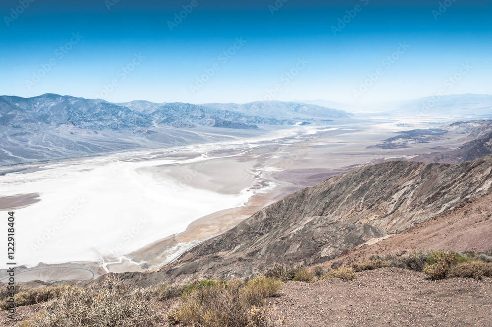 View of Badwater from Dantes View in Death Valley National Park, California
