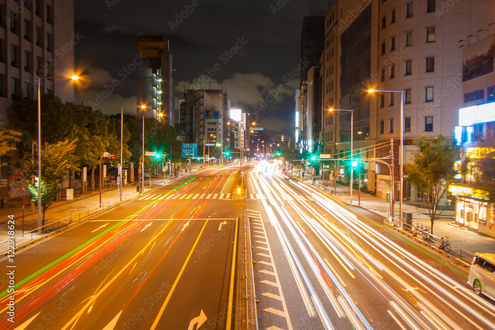 City lights in Tokyo