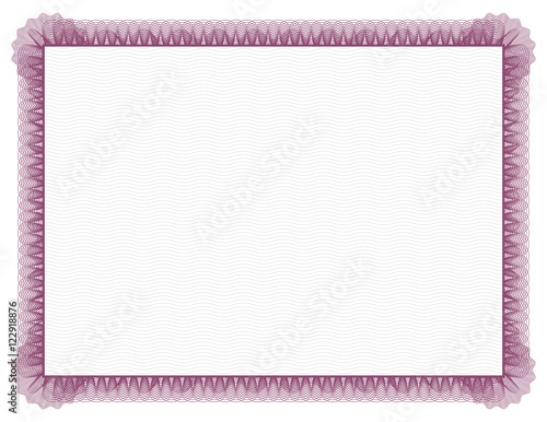 Classic style Certificate with red floral border