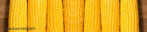 corn on the wooden background
