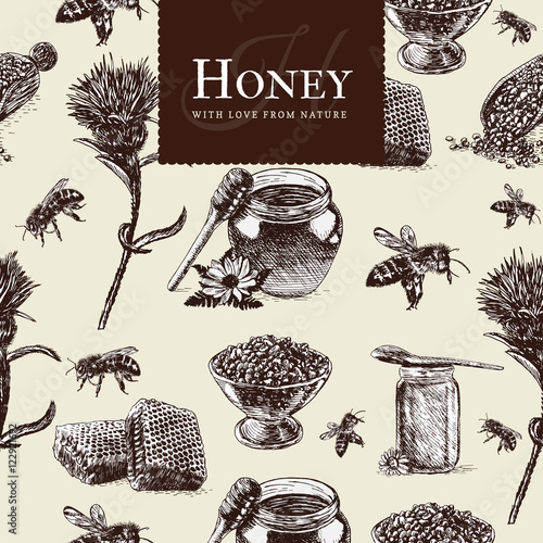 Vector illustration of honey.