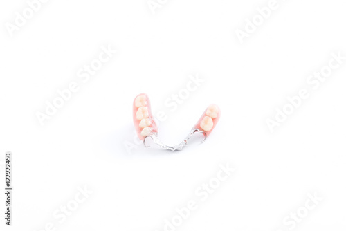 partial denture,dental prosthetics on a white background