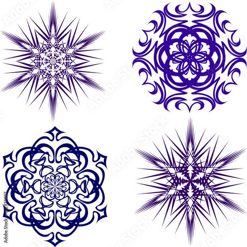 Beautiful christmas snowflakes. Complete set from 4 things. 7