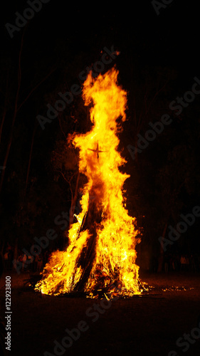 Ceremony of Meskel, Holy Cross finding festival in Bahir Dar , burning cross , Ethiopia
