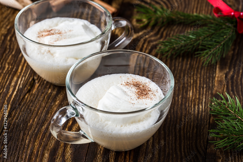 Homemade eggnog, Christmas holiday treat Homemade eggnog, Christmas holiday treat