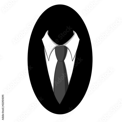 tie and shirt. black and white business vector logo