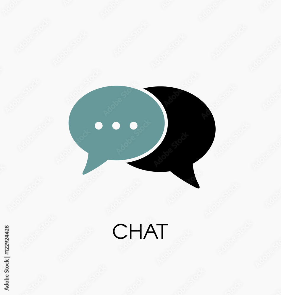 Chat and messaging icon flat vector illustration Chat and messaging icon flat vector illustration
