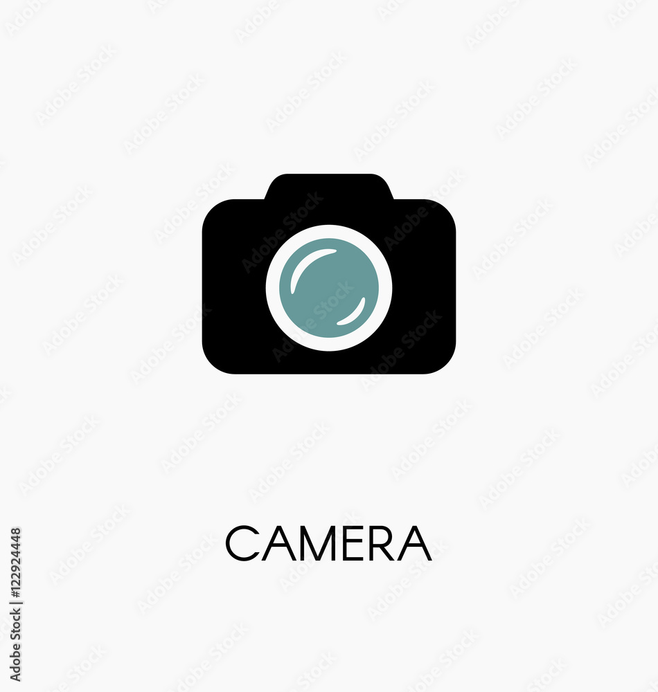 Camera / photocamera icon simple flat vector illustration Camera / photocamera icon simple flat vector illustration