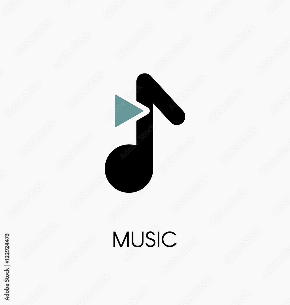 Music icon vector illustration. Play the music Music icon vector illustration. Play the music