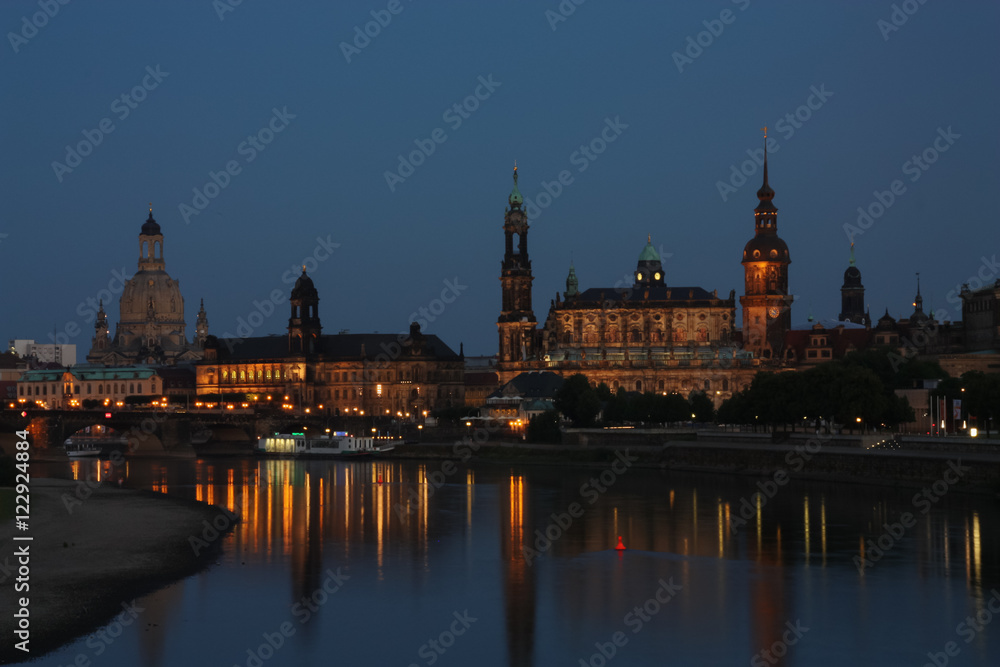 Dresden Ansicht bei Nacht