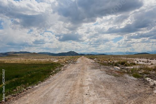 steppe mountain sky