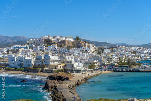 Fototapeta Naklejka Na Ścianę i Meble -  Port view in Chora, Naxos, Cyclades, Greece.