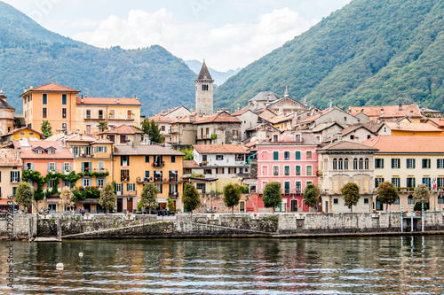 a picturesque village besides a lake