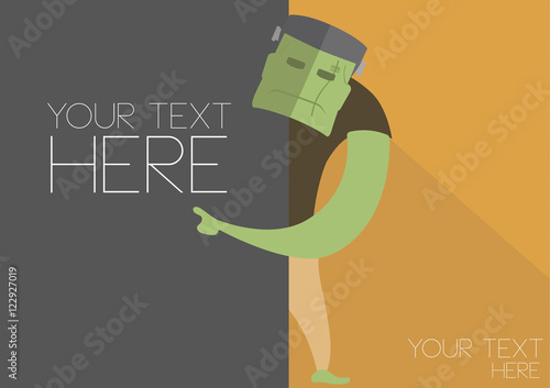 Halloween Frankenstein Invitation Card