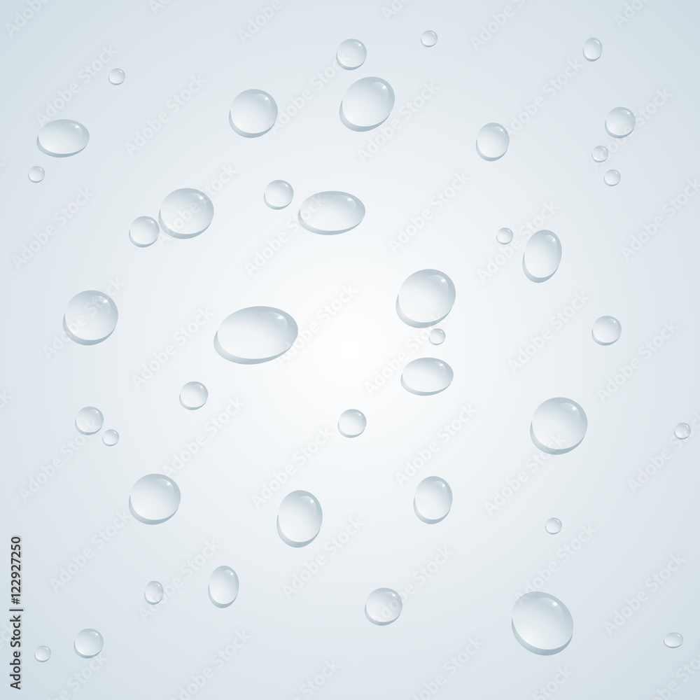 Vector water drops background