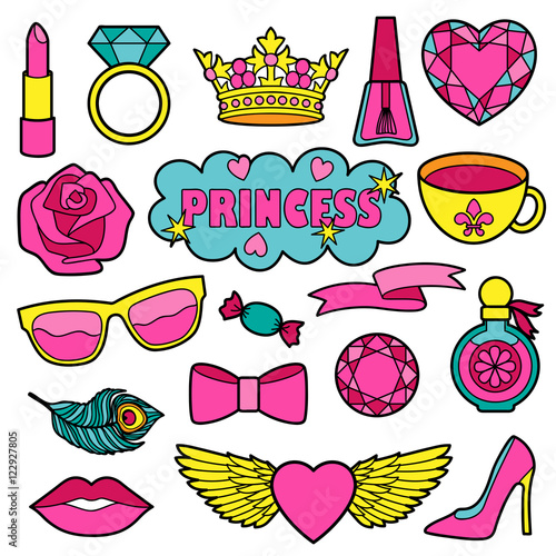 Princess Fashion Patches Set