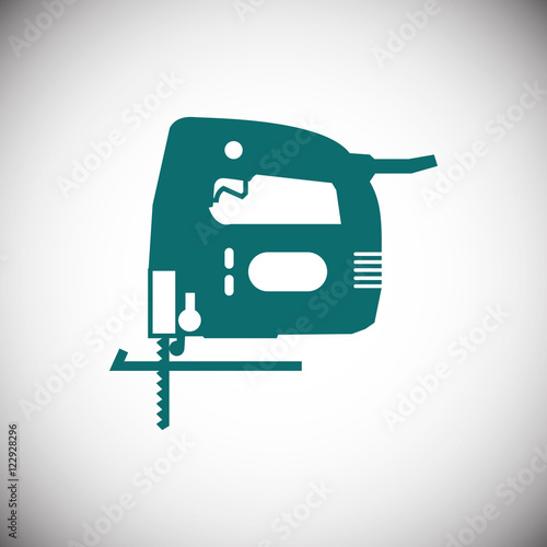fretsaw icon stock vector illustration flat design