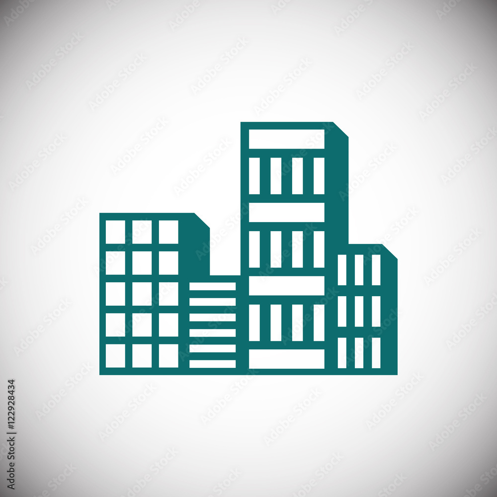 city icon stock vector illustration flat design