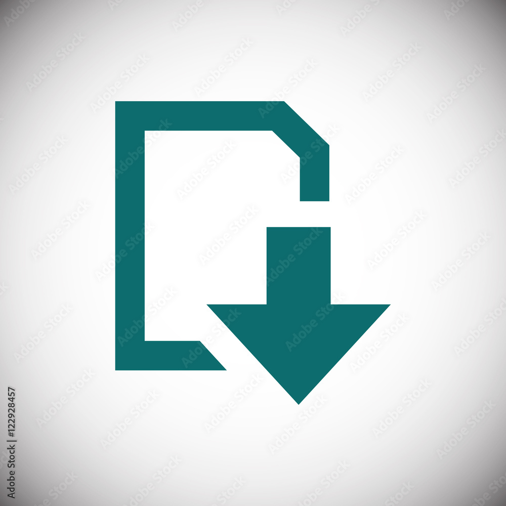 download icon stock vector illustration flat design download icon stock vector illustration flat design