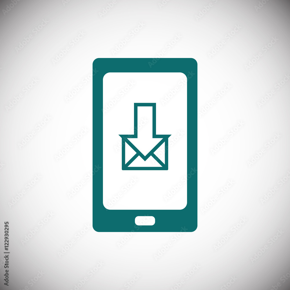 stock vector smartphone email or sms icon mobile mail sign simbol stock vector smartphone email or sms icon mobile mail sign simbol