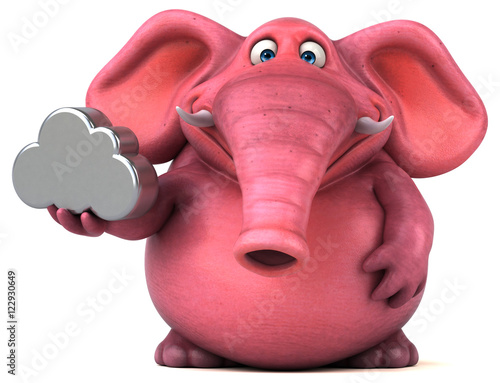 Pink elephant - 3D Illustration