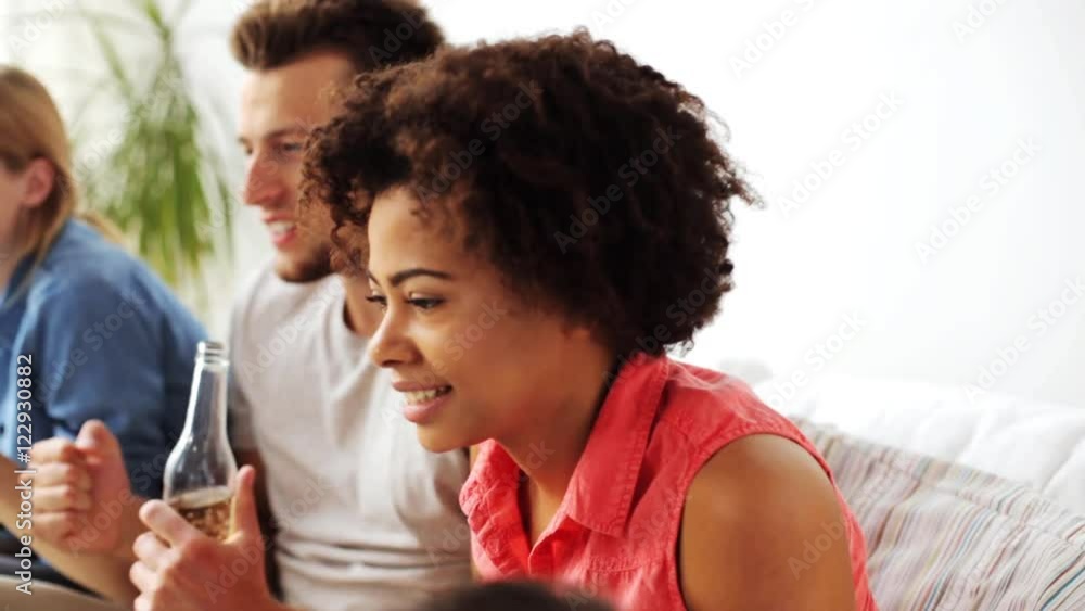 friends or football fans watching soccer at home friends or football fans watching soccer at home