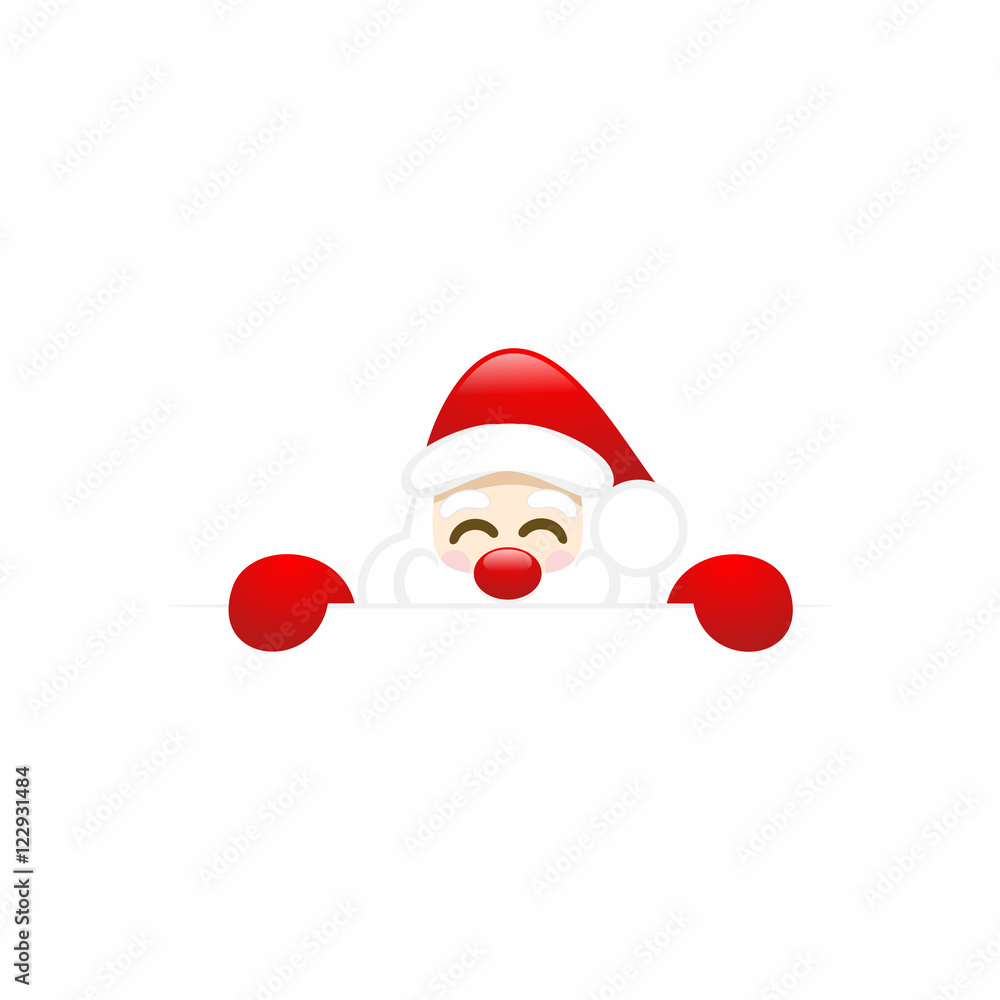 Cute Santa Claus Peeping Banner Cute Santa Claus Peeping Banner