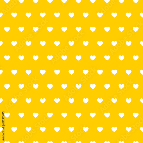 Seamless polka pattern with hearts. Vector