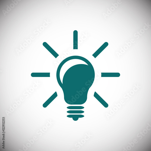 bulb icon stock vector illustration flat design