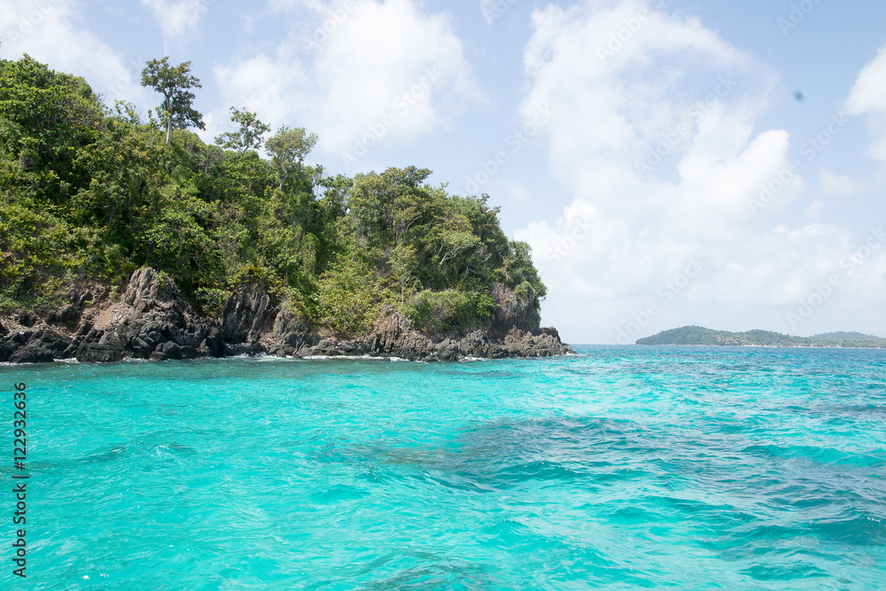 Naklejka premium beach nature white sand, seawater Sai Beach Koh LIPE in Thaila