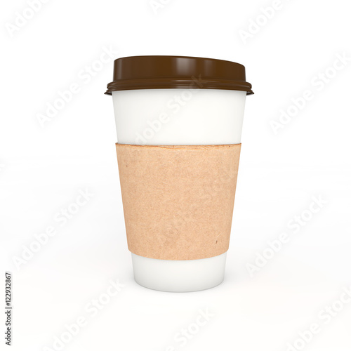 Coffe or tea cup, 3d illustration