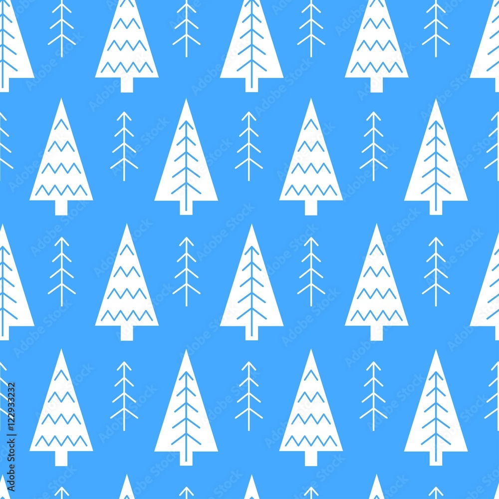 Christmas tree vector seamless pattern. Christmas tree vector seamless pattern.