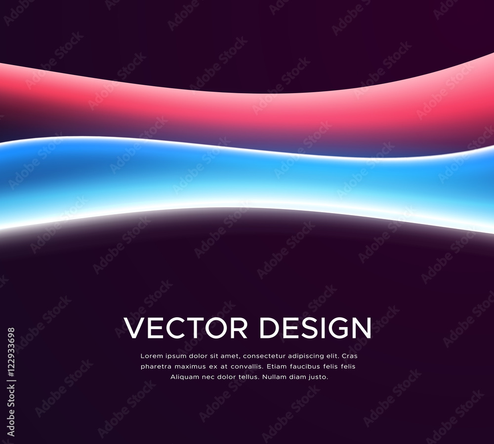 Abstract vector background with light waves Banner design with Abstract vector background with light waves Banner design with