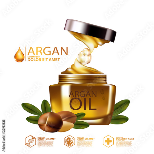 argan oil Serum Skin Care Cosmetic.