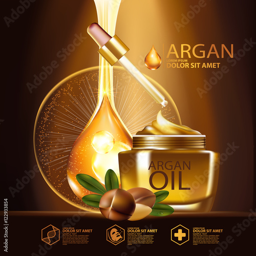 argan oil Serum Skin Care Cosmetic.