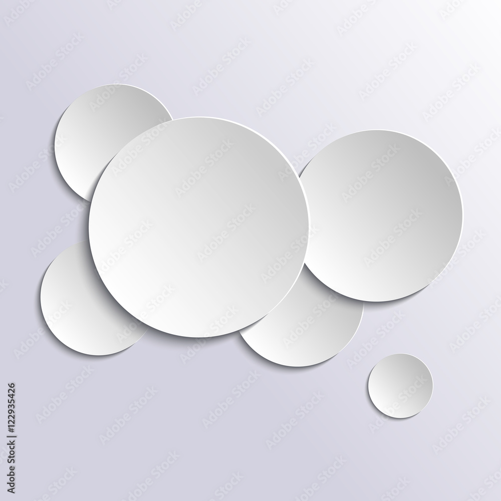 Abstract background, 3D overlapping circles, vector design Abstract background, 3D overlapping circles, vector design