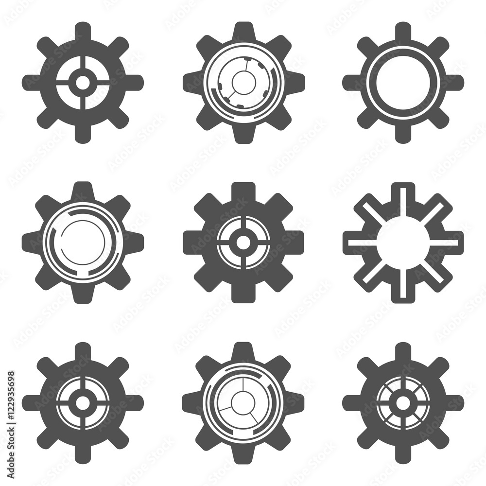 Abstract gear icon.Technology element.