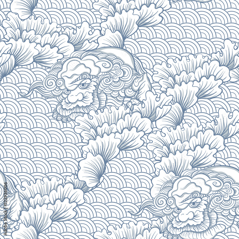 Seamless pattern in japaneese style Seamless pattern in japaneese style