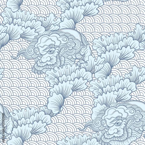 Seamless pattern in japaneese style
