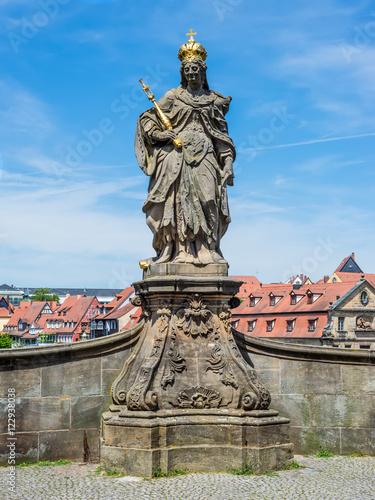 Statue of St. Cunigunde as Holy Roman Empress, in Bamberg