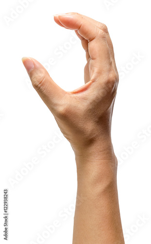 Hand of a woman or a man holding cylindrical