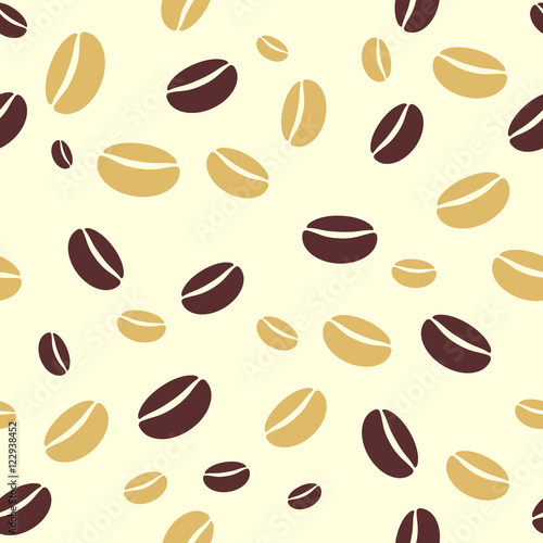 Vector coffee bean seamless patter, can be used for backgrounds and wrapping paper