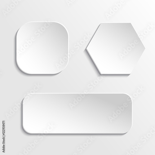 Vector set of paper buttons