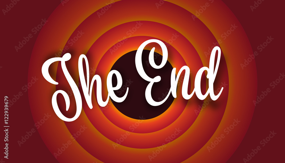 The end Stock Vector Adobe Stock