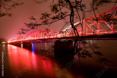 Trang Tien Bridge (over Huong river) is the most beautiful bridge in Hue in Vietnam , Unesco World Heritage Site