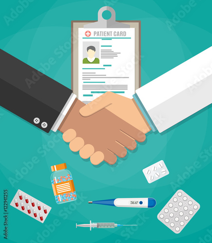 handshake between doctor and patient