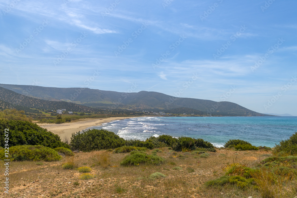 Panoramic view of Naxos countryside. Summer in Cyclades, Greece. Panoramic view of Naxos countryside. Summer in Cyclades, Greece.